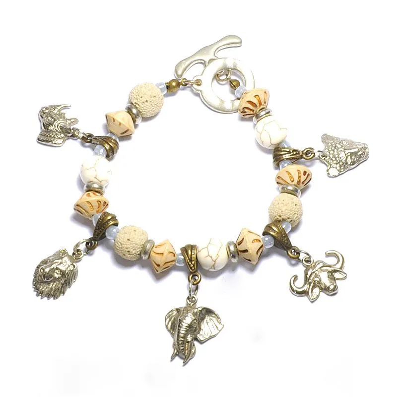 Big Five' metal charms bracelet - BRLN01