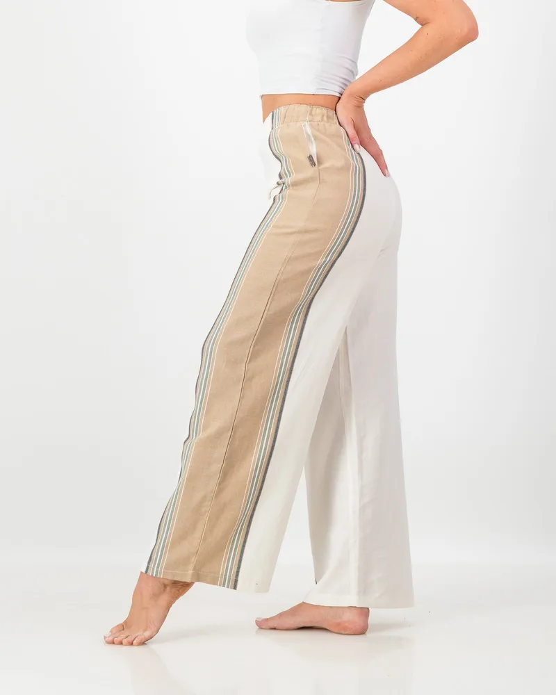 Ladies Trousers - Cream & Tan - Image 2