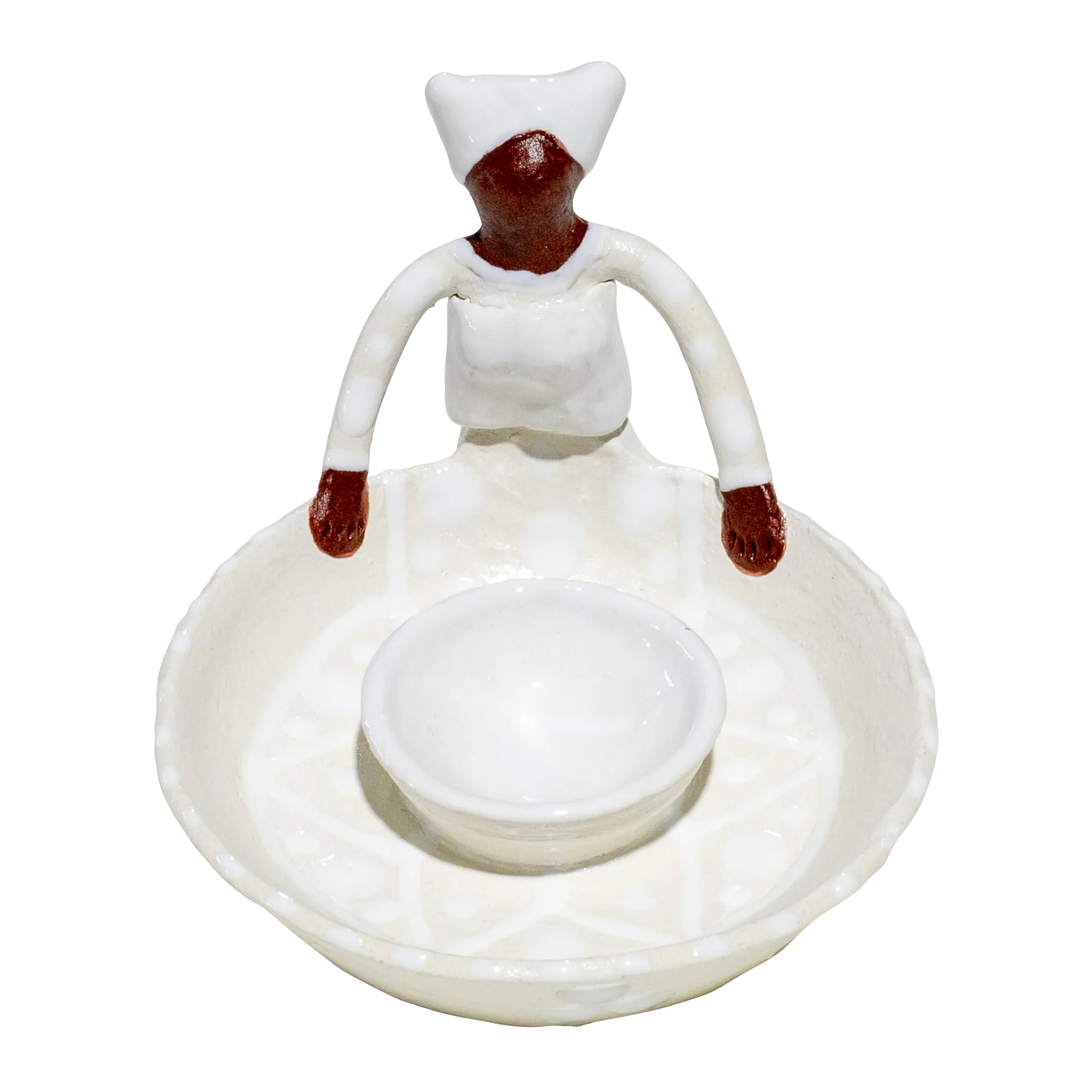 1Lady Olive Dish White on White