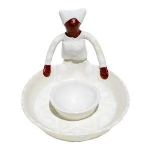 1Lady Olive Dish White on White