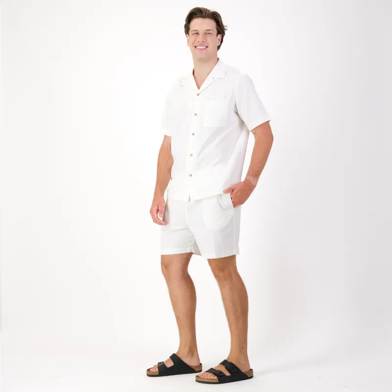Mens Pull on Shorts / White - Image 1