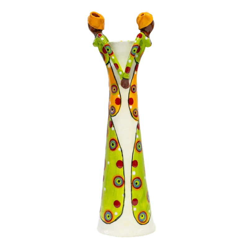 2Lady Tall Vase Bright on White - Image 1