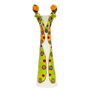 2Lady Tall Vase Bright on White