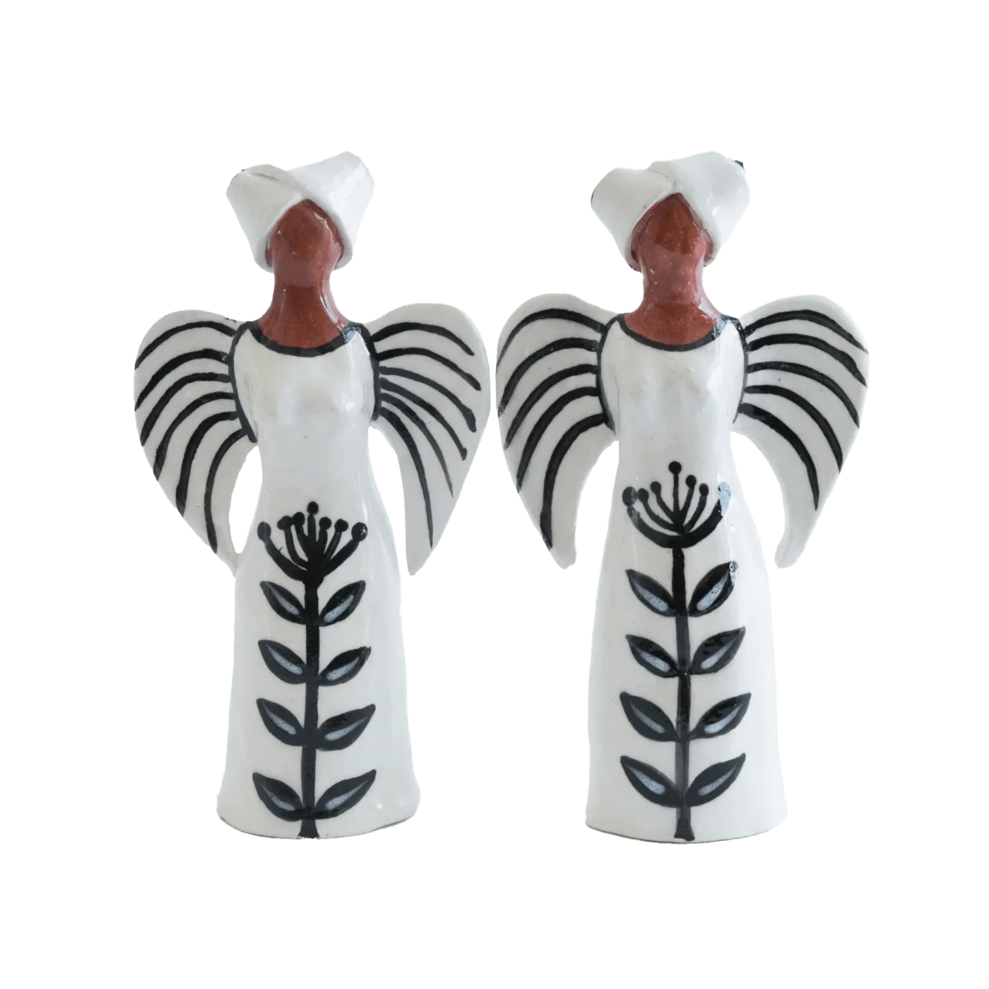 Black on White standing Angel