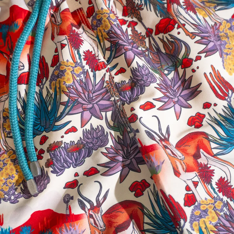 Mid-length Swim Shorts | Karoo / Cream - Image 2