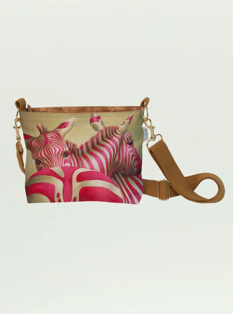Pink Zebra Sling Bag - Image 1