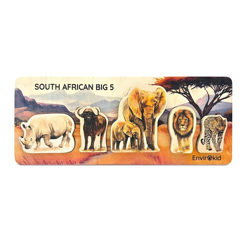 Wooden Baby Puzzle - Big Five - Image 1