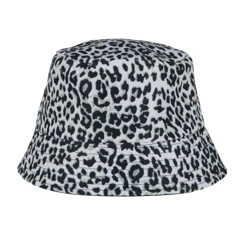Into Africa Black Reversible Leopard Print Grey Bucket Hat - Image 2