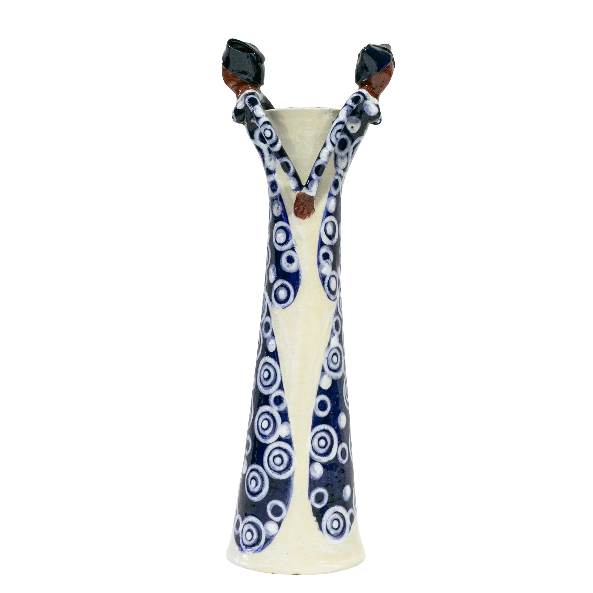 2Lady Tall Vase Indigo