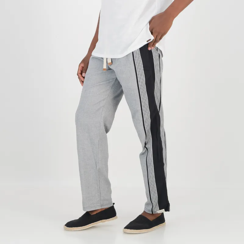 Tailored Fit Trousers - Grey & Black - Image 3
