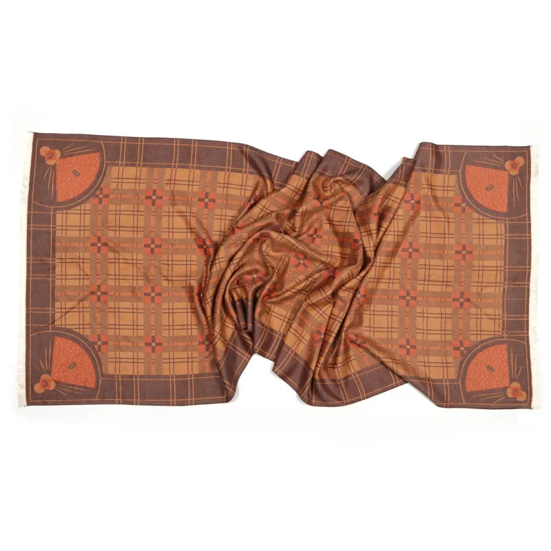 Warrior Gingham 30% Rayon, 70% Poly Scarf - Image 1