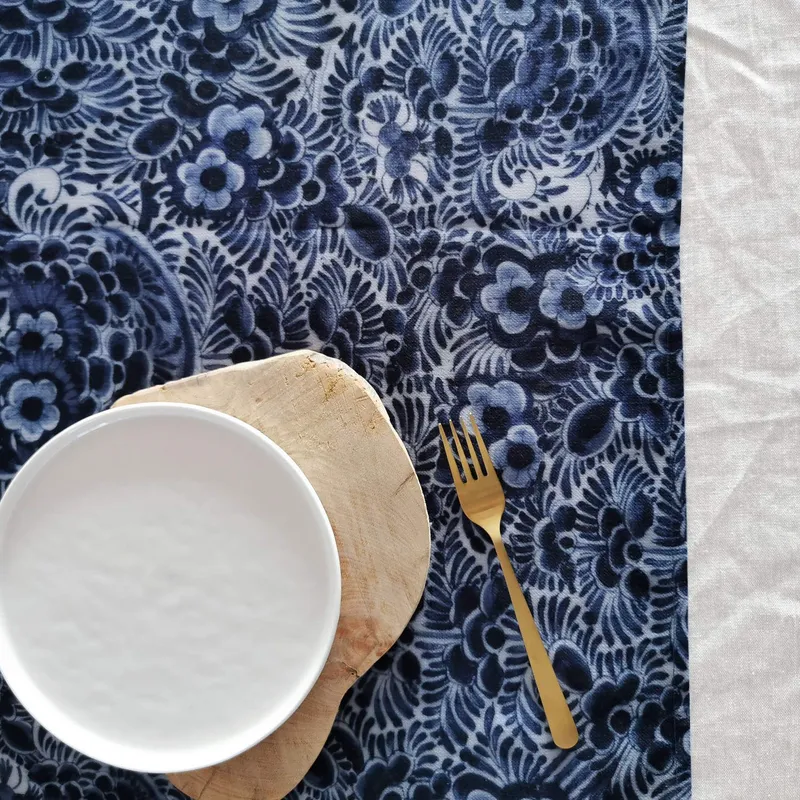 Vintage Delft Table Runner - Image 1