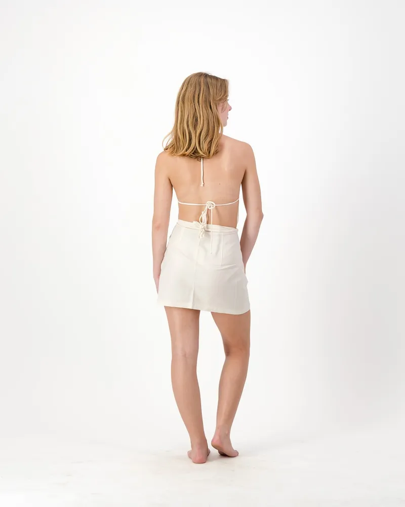 Wrap Skirt - Solid Cream - Image 3