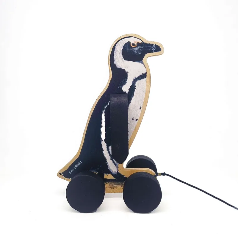 Wooden Penguin Pull Toy - Image 2