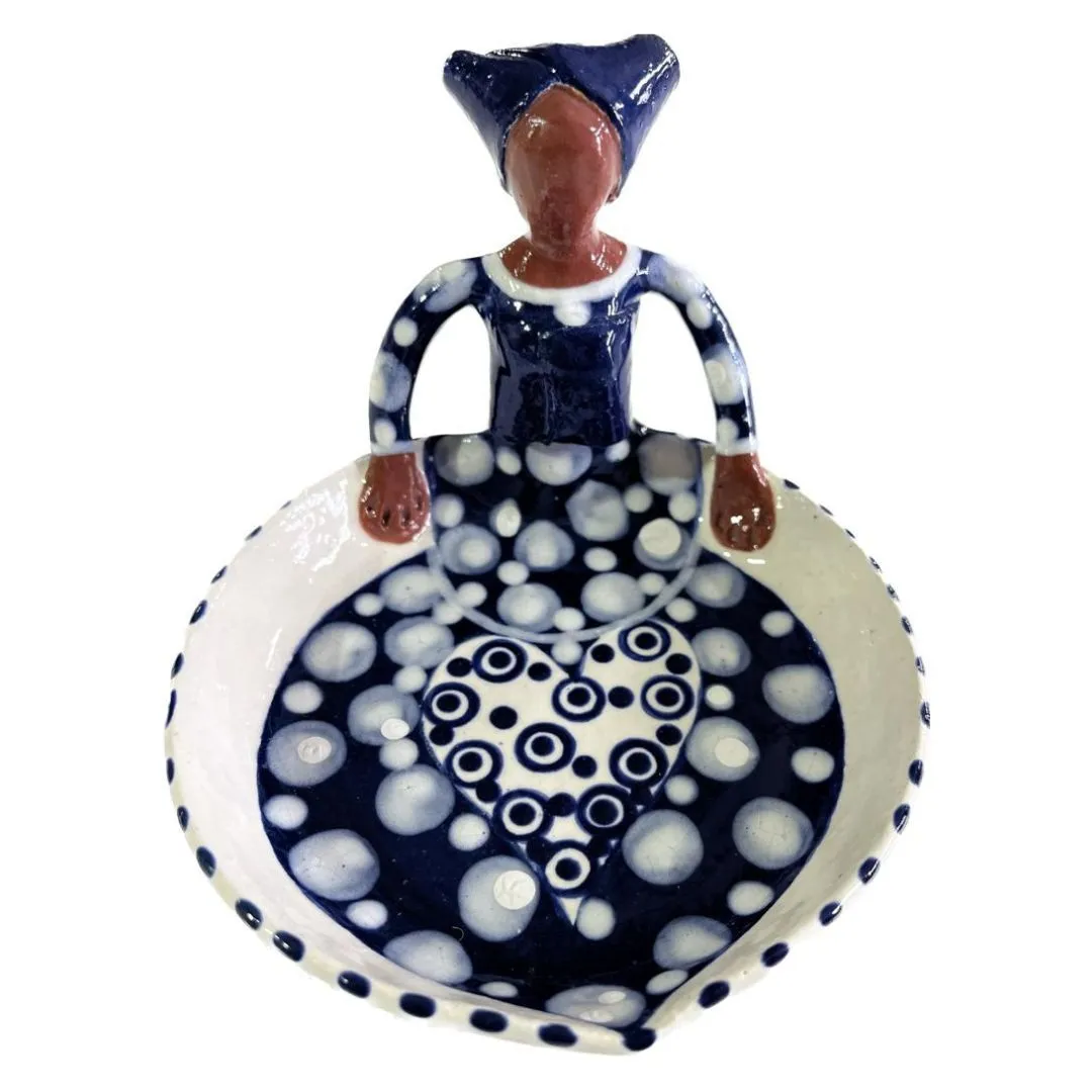 1Lady Heart Dish Indigo