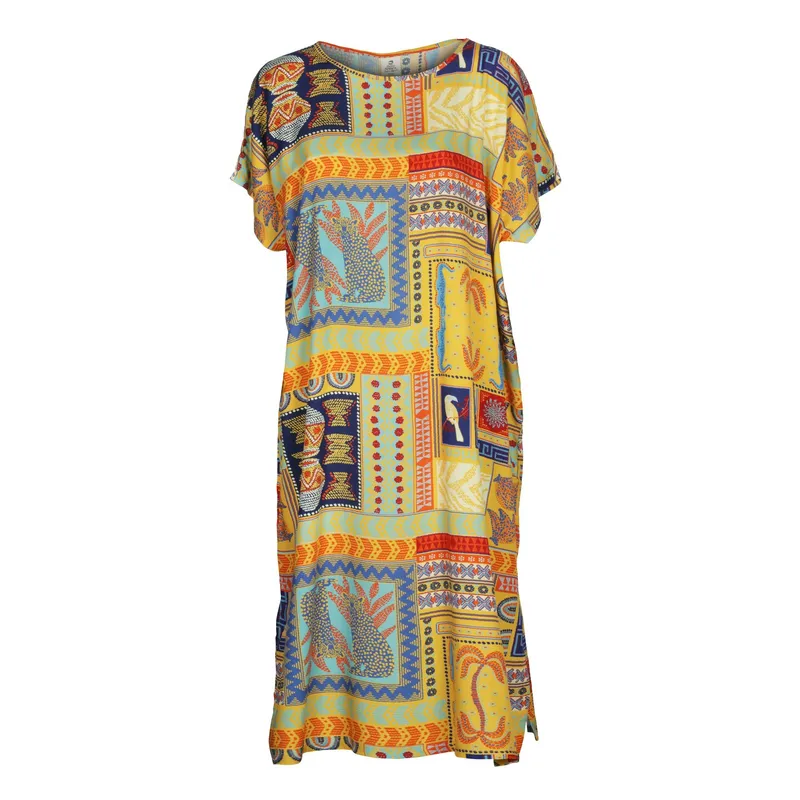 Ladies African Cap Sleeve Kaftan - Image 1
