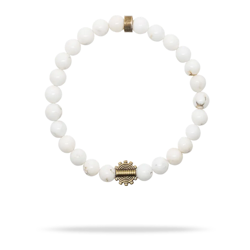 White Turquoise & Baoulé Charm Bracelet - Image 1