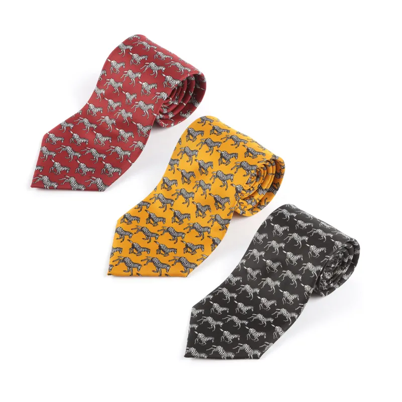 Running Zebra printed Microfiber necktie - Image 1