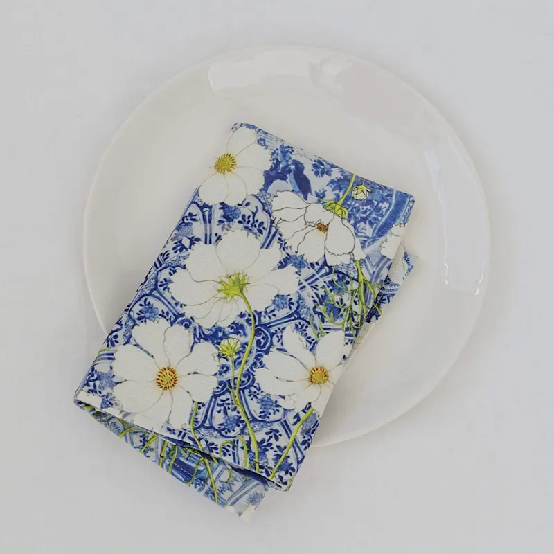 Cosmos and Delft Napkins ~ Set of two - Image 2