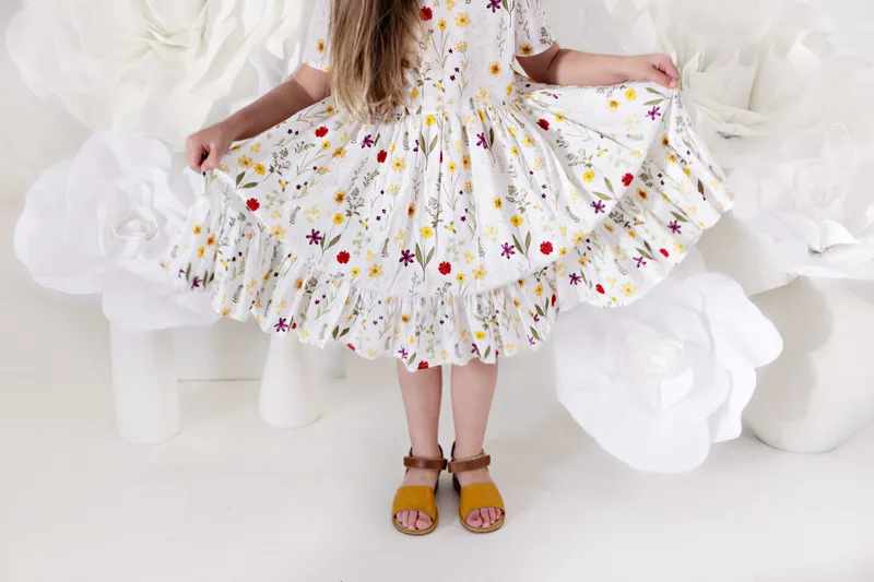 Girls'- Yellow Daisy- Dress - Image 2