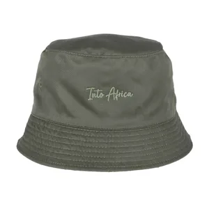 Into Africa Olive Reversible Modern Ethnic Green Bucket Hat