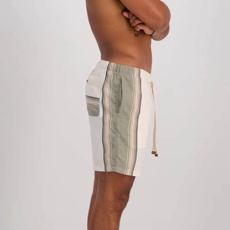 Hipster Shorts - Olive & Cream - Image 1