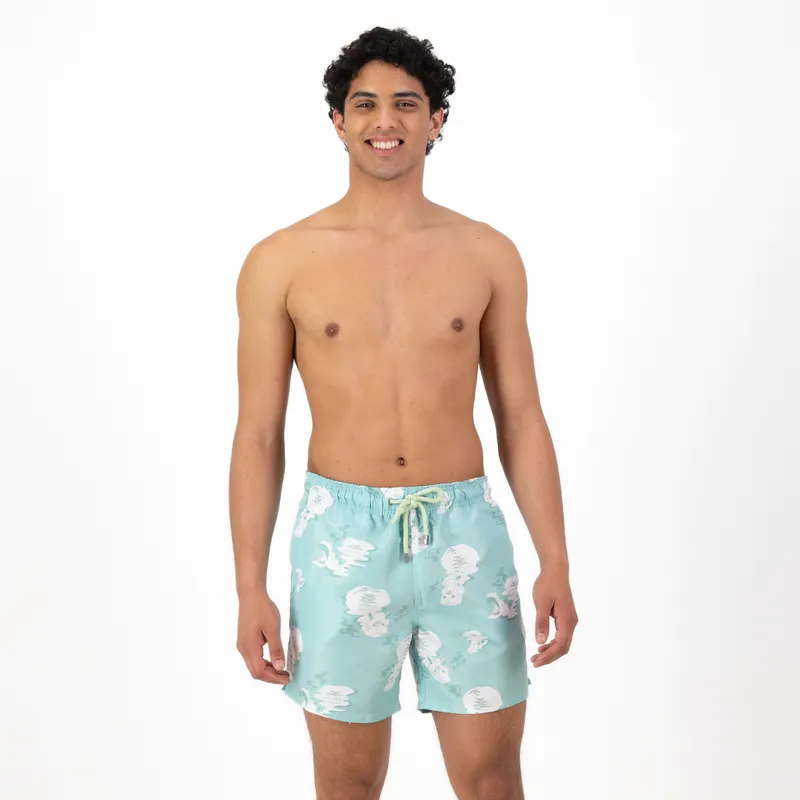 Mid-length Swim Shorts | Hippo / Mint - Image 1