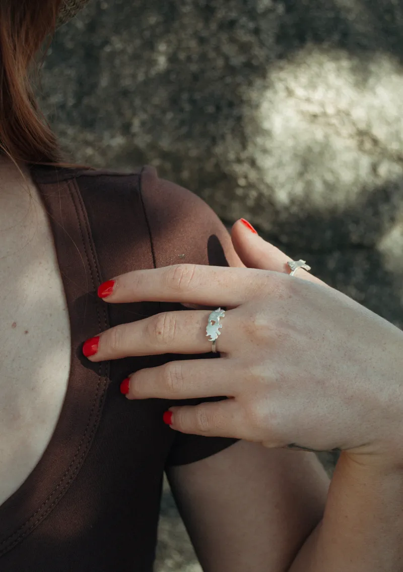 Rhino with Heart Cutout Ring - Image 2