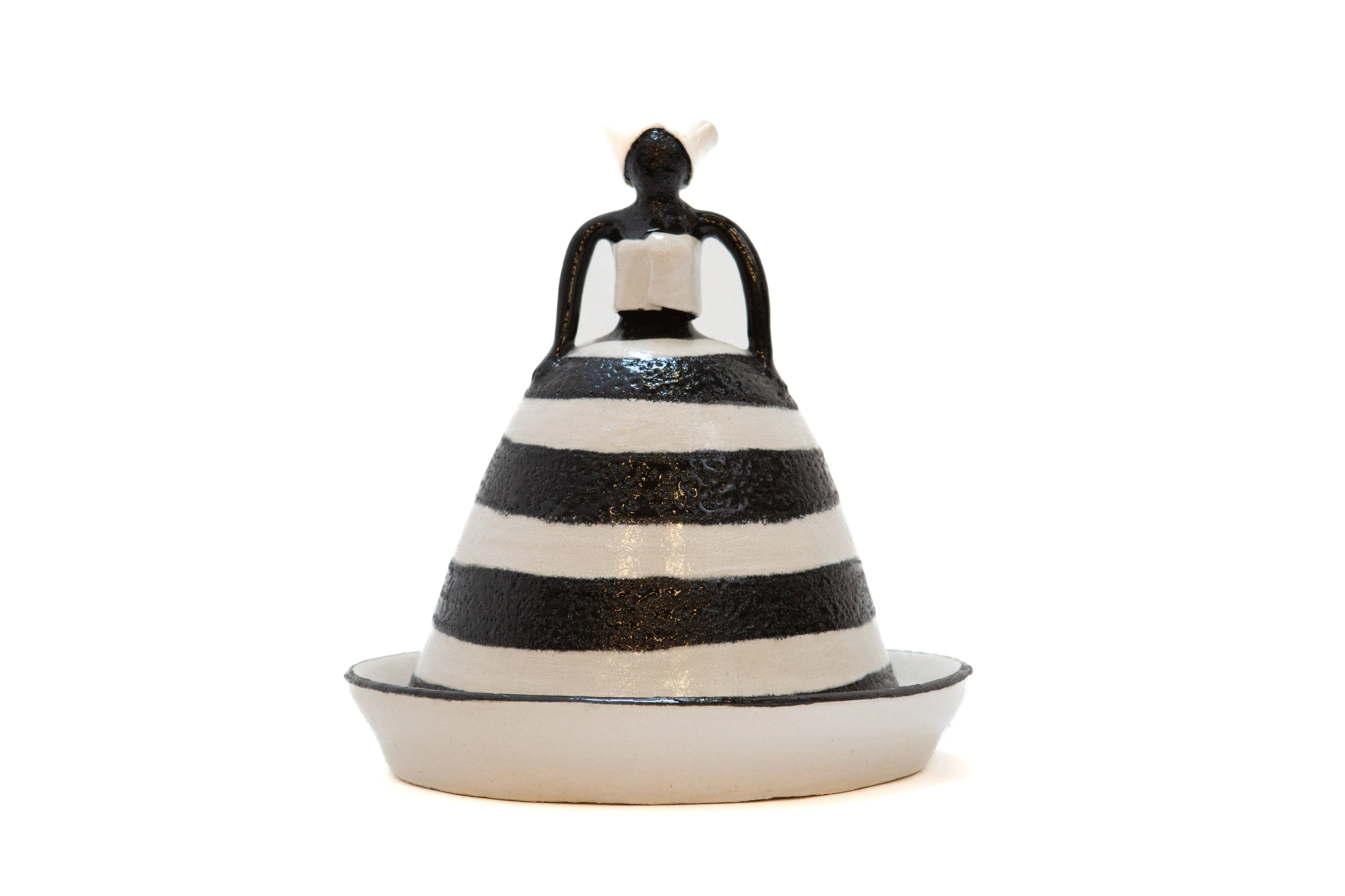 Butter Dish Black & White