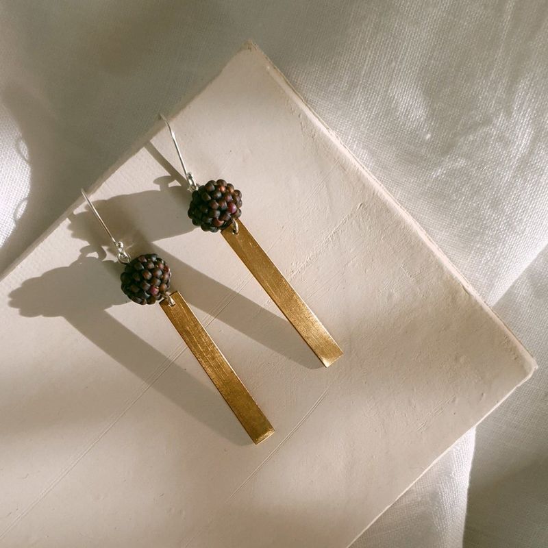 Brass Bar Earrings