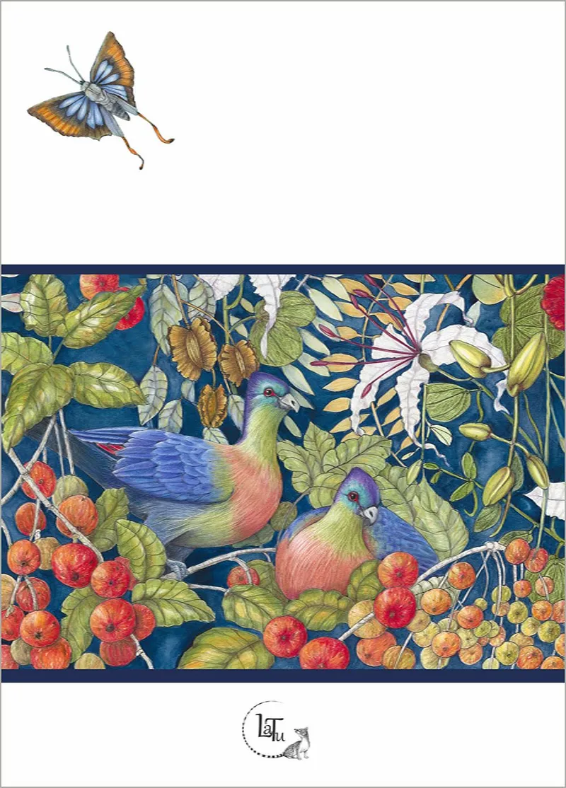 Tea Towels - Bauhinia Blues - Image 1