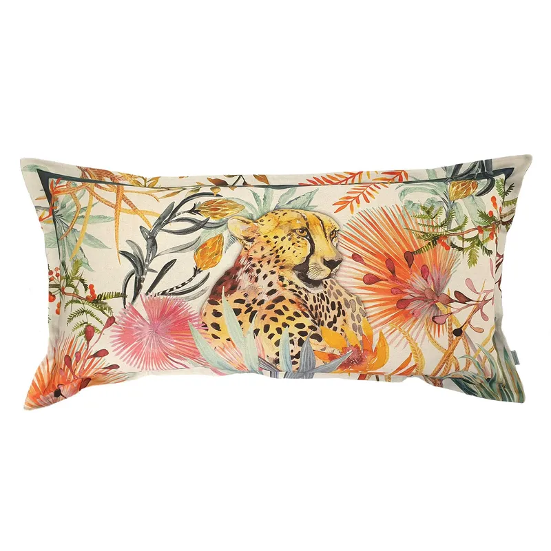 Cheetah Cushion Cover, Large, Cotton-linen blend - Image 1