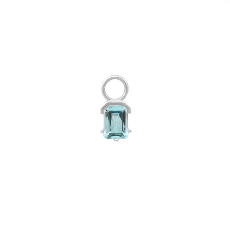 Sky Blue Topaz Juicy Gem Hoop Charm - Image 2