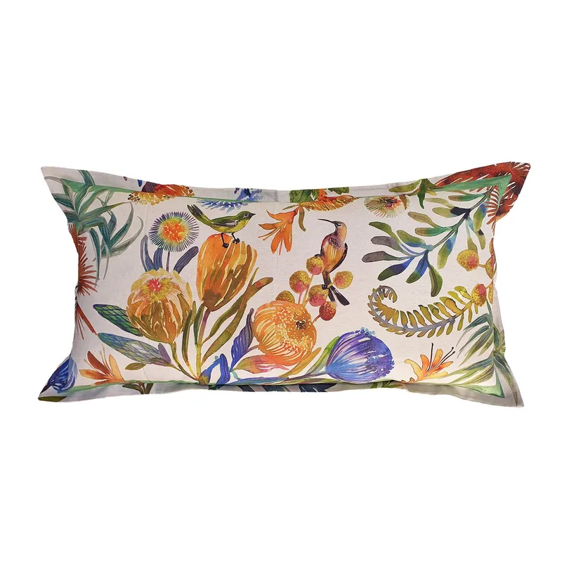 Ochre Pincushion Cushion Cover, Large, Cotton-linen blend - Image 1