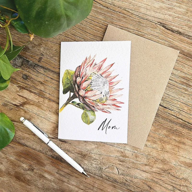 King Protea Mothers Day A6 Gift Card - Image 1