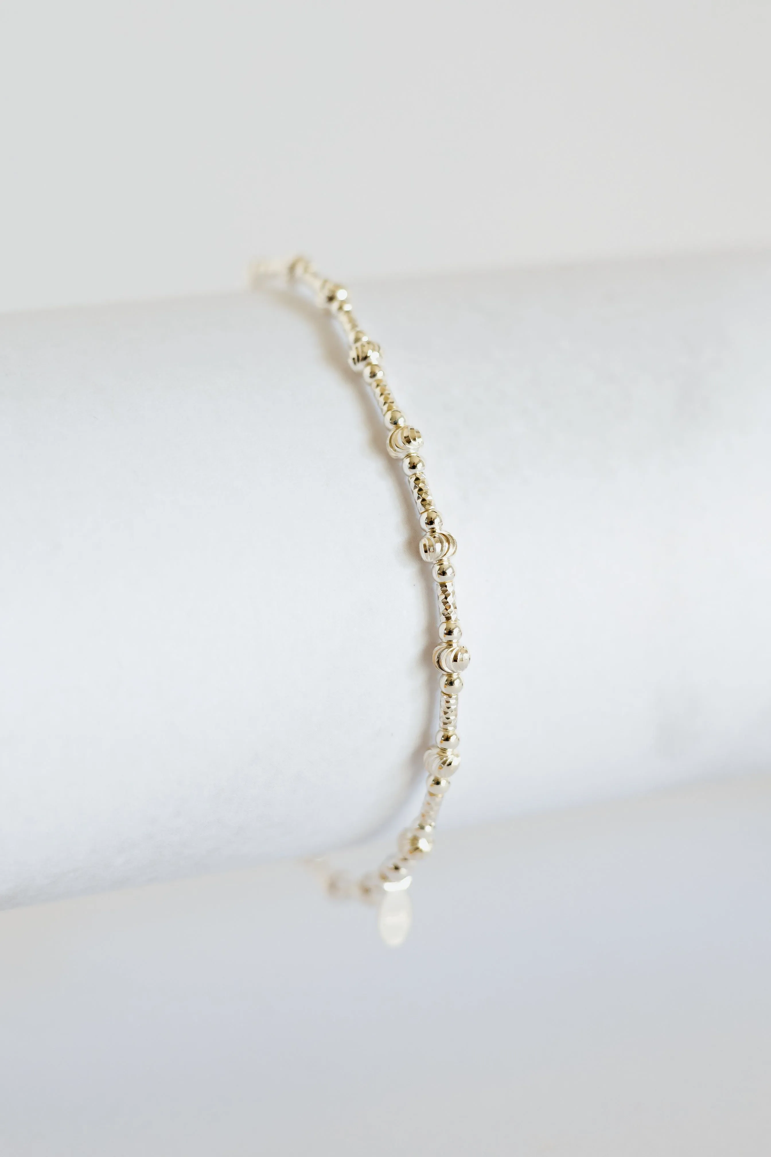 7 Big Ball Beaded Sterling Silver Band