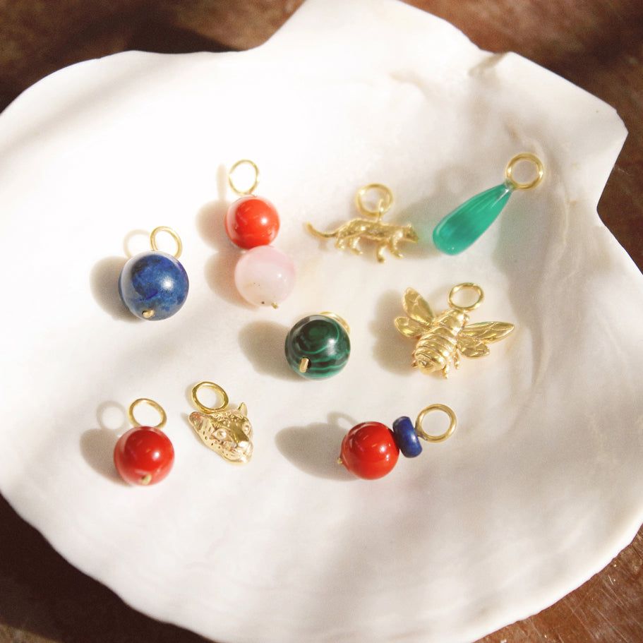 Queen Bee Hoop Charm