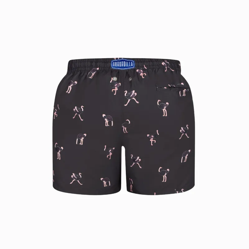 Mid-length Swim Shorts | Ostrich / Black - Image 2