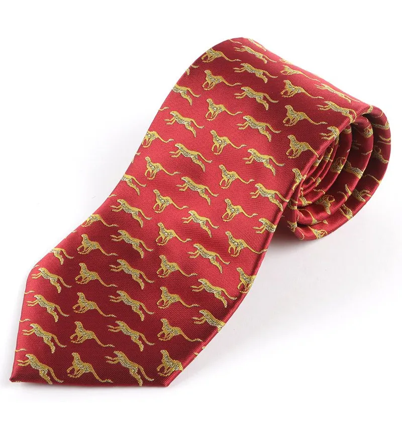 Cheetah Animal woven Microfiber necktie - Image 1