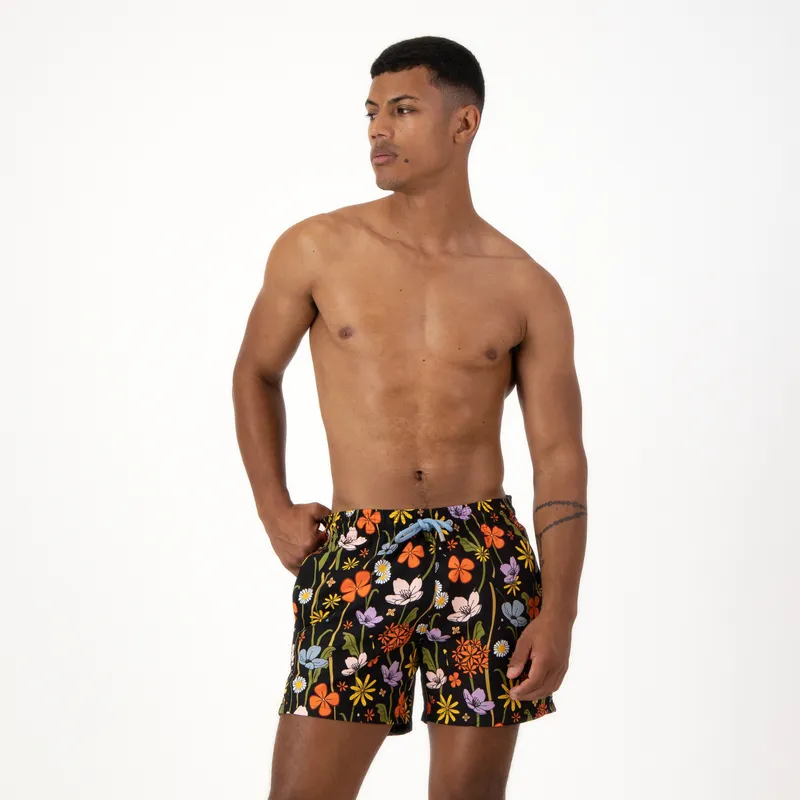 Mid-length Swim Shorts | English Garden / Black - Image 1