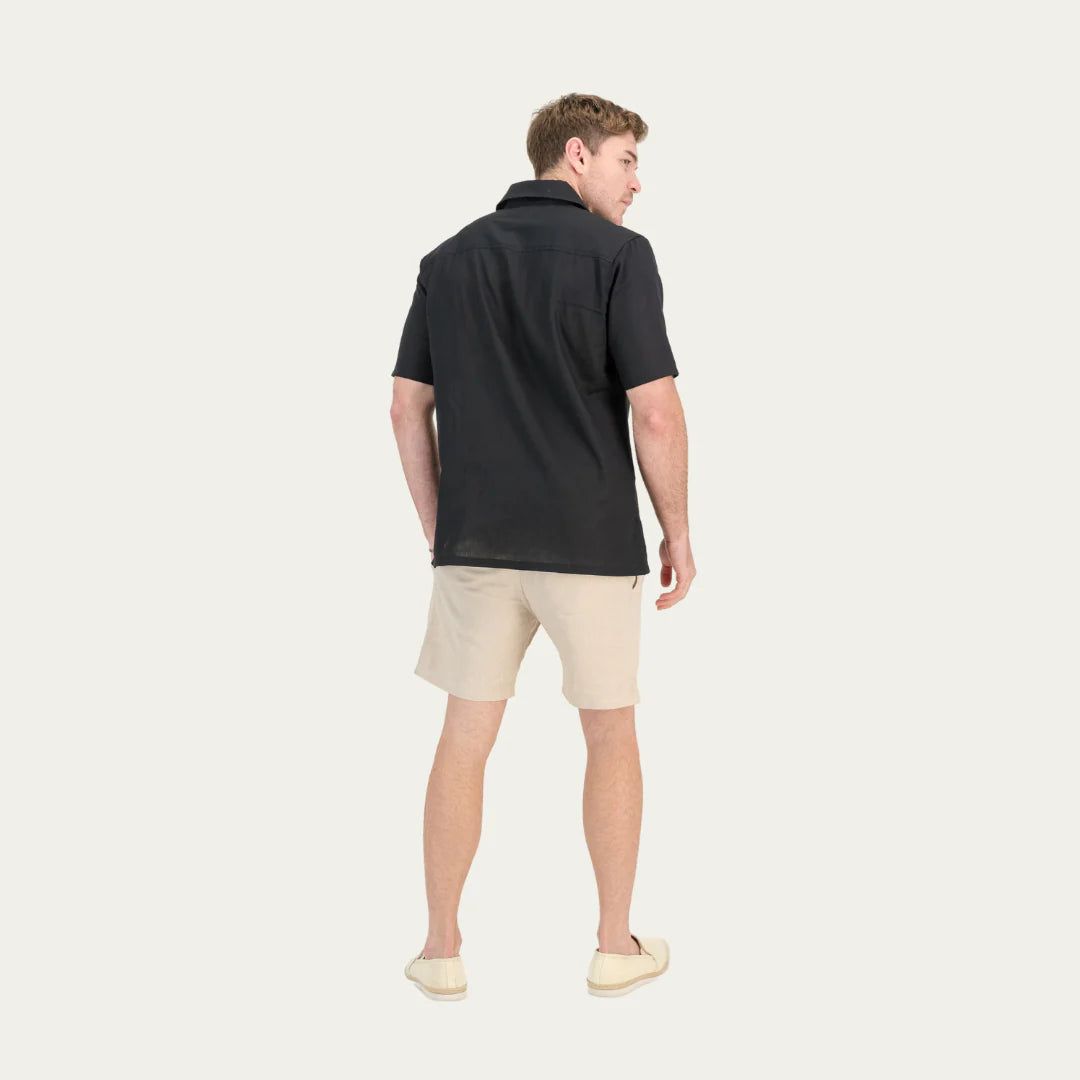 Mens Linen Shorts - Natural