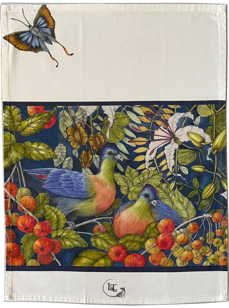 Tea Towels - Bauhinia Blues - Image 2