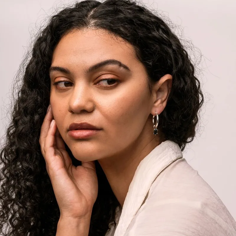 London Blue Topaz Juicy Gem Hoop Charm - Image 8