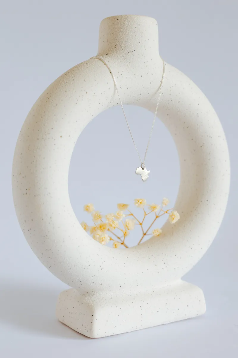 Small Solid Africa Map Pendant - Image 2