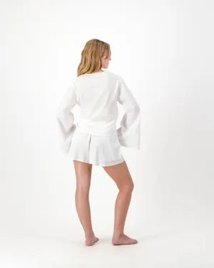 Isla Shorts - White Linen