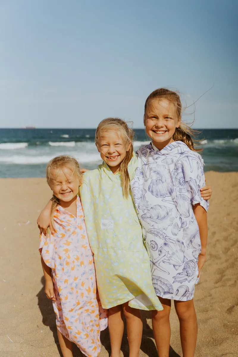 Kids Quick-dry Microfiber Towel Poncho - Image 1