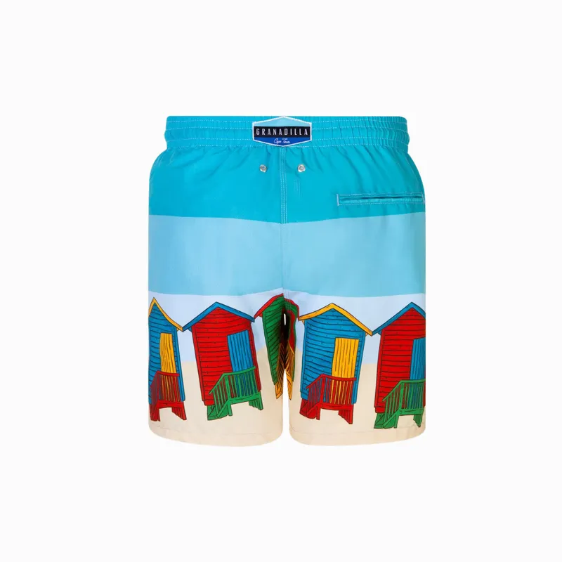 Mid-Length Swim Shorts | Muizenburg Huts / Blue - Image 5