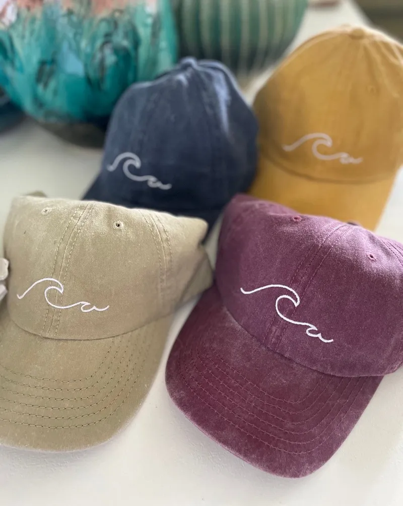 Embroidered Wave Dad Cap - Image 1