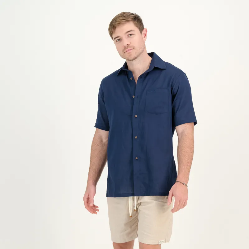 Caprice Shirt - Navy Linen - Image 2