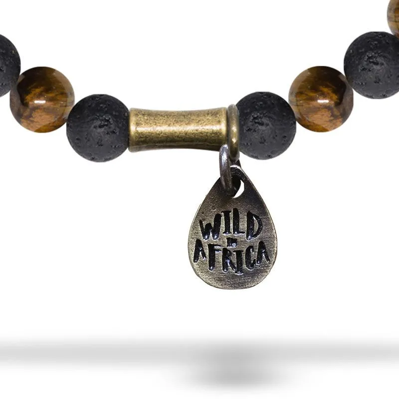 Indonesian Lava & Tiger Eye Bracelet - Image 2